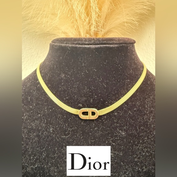 Dior Jewelry - CHRISTIAN DIOR CD Logo Gold Tone Necklace